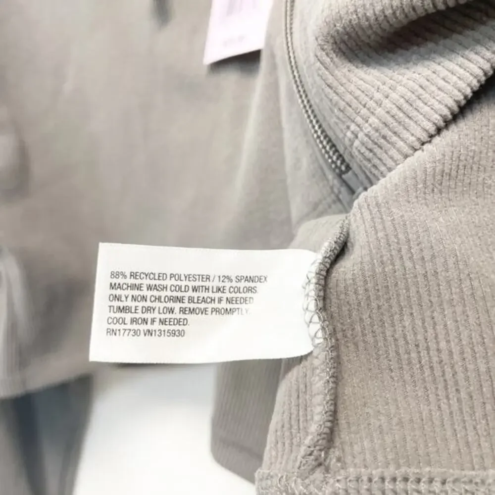 Wild Fable Women's Cropped‎ Zip Up Ribbed Hoodie Gray Size Small - Picture 6 of 6